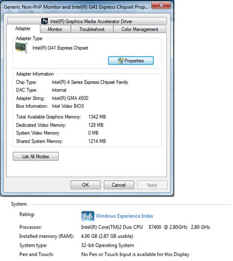 Intel G41 (intel) Graphics Controller, v.14.38.7.5090, A00.